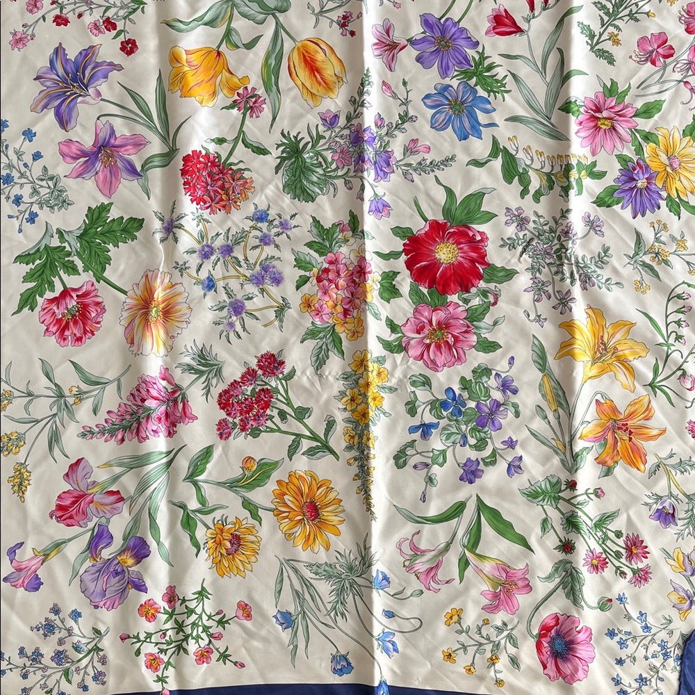 Floral Silk Scarf Signature by Echo
